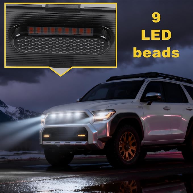 White led Grills Grill Lights for 6th gen 4runner 2025 2026 trdPro | 2026 TRD Pro Trailhunter Grille Grills light accessories
