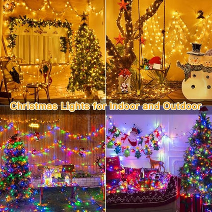 Ollny Christmas Lights, 210FT 640LED Color Changing Christmas Tree Lights with 11 Modes Remote Control, Outdoor Christmas Lights for Outside Indoor Patio Weddings Xmas Decorations (Pack of 2)