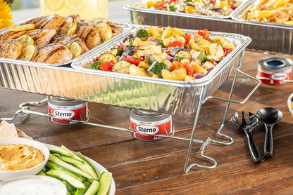 Sterno Fuel Cans - 6-Hour Burn, (12-Pack) Professional Safe Warmers for Food Trays & Buffet Set Chafing Dishes - Reusable Gel Burners, Twist Chafer Canned Heat, Handy Wick