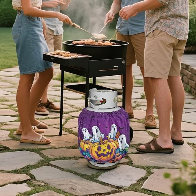 Halloween Propane Tank Cover 20lb Heavy Duty Propane Cylinder Cover Fits Standard 20 lb Tank Cylinder Waterproof Outdoor Grill Accessories