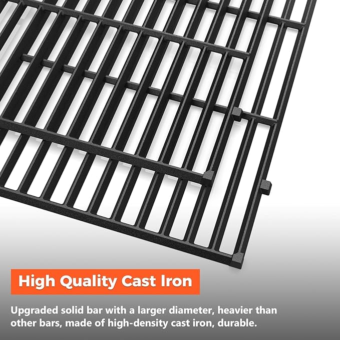 QuliMetal 17.5" Grill Grates for Weber Spirit 300/400 and Spirit II 300 Series,Spirit E/S-310 E/S-320 E/S-330,Spirit 700,Genesis Silver/Gold B & C,Genesis 1000-3500,Cast Iron Part for Weber 7638 7639