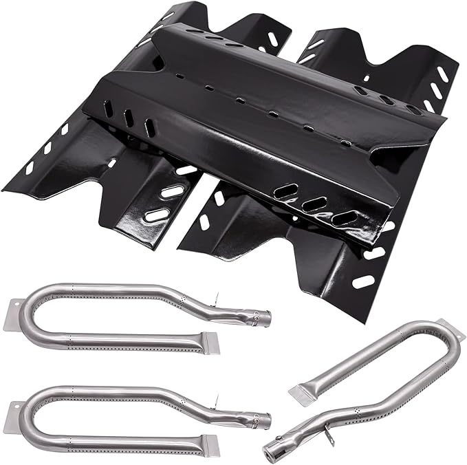 Repair Kit for Members Mark BQ05046-6-A BQ05046-6 BQ06042-1 BQ05046-6A Grill Parts, Burner Tube, Porcelain Steel Heat Plate Burner Cover for BBQ Pro BQ05041-28 BQ51009