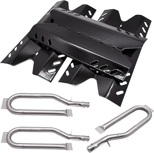 Repair Kit for Members Mark BQ05046-6-A BQ05046-6 BQ06042-1 BQ05046-6A Grill Parts, Burner Tube, Porcelain Steel Heat Plate Burner Cover for BBQ Pro BQ05041-28 BQ51009