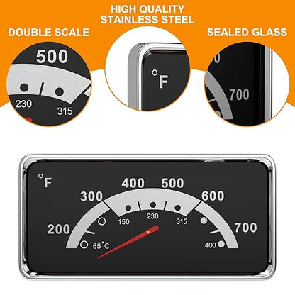 3.6" Grill Temperature Gauge for Nexgrill 720-0882A 720-0898 720-0864R 720-0830A, Kenmore 148.23683310 119.16144210 148.23683310 146.23673310 Grill Parts, KitchenAid 720-0830A Lid Thermometer