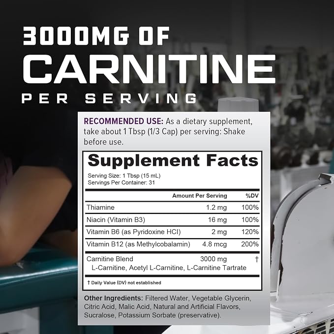 Cutler Nutrition Liquid L-Carnitine Fat Burner Supplement with Acetyl L-Carnitine & L-Carnitine Tartrate - Fat Burner Formula for Optimal Absorption, Energy & Muscle Support | Watermelon Flavor