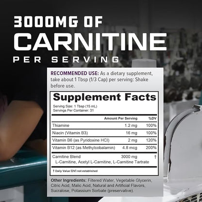 Cutler Nutrition Liquid L-Carnitine Fat Burner Supplement with Acetyl L-Carnitine & L-Carnitine Tartrate - Fat Burner Formula for Optimal Absorption, Energy & Muscle Support | Orange Flavor