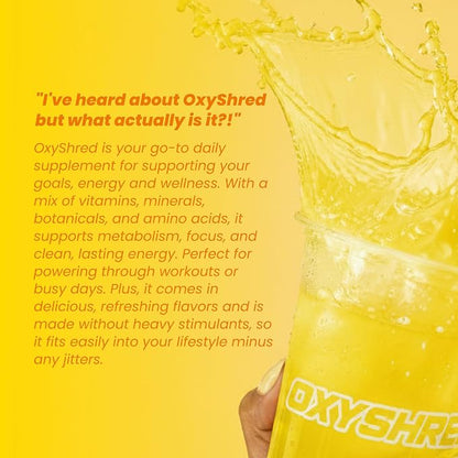 EHP Labs OxyShred Pre Workout Powder - Mango, 33 Servings | Supports Energy, Focus and Endurance with Acetyl L Carnitine and L Glutamine, Thermogenic Formula, Sugar Free, Zero Jitters