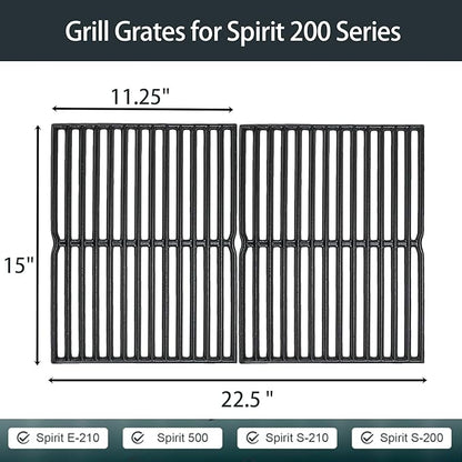 Utheer 15 Inch Grill Grate for Weber Spirit E/S 200 210 with Side Control, Spirit 500, Genesis Silver A, Grill Replacement Parts for Weber Spirit 7522, 15" x 23" Grill Grates