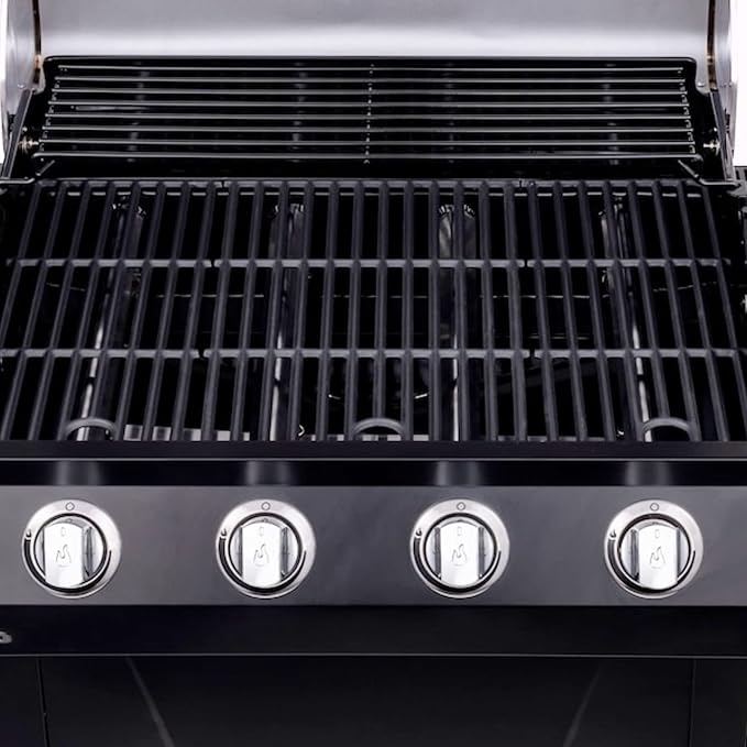 Grill Burner and Heat Plate for Charbroil Performance 4-Burner 463352521 | Grill Parts for Charbroil Grill Replacement Parts 463352521 463354021 463365021 463365522 463366022, Stainless Steel