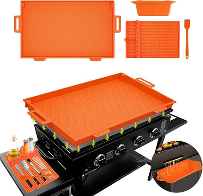 36" Blackstone Silicone Griddle Cover,Includes 16" Silicone Spatula Mat,Premium Food-Grade Material,Full-Edge Protection,Full Protection，for Outdoor All-Season Grilling with Accessories
