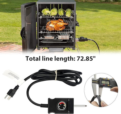Power Cord for Masterbuilt Smoker Parts Analog Control Plug Dial Knob Temp Thermostat Controller Replacement Heating Element Electric Grill Turkey Fryers