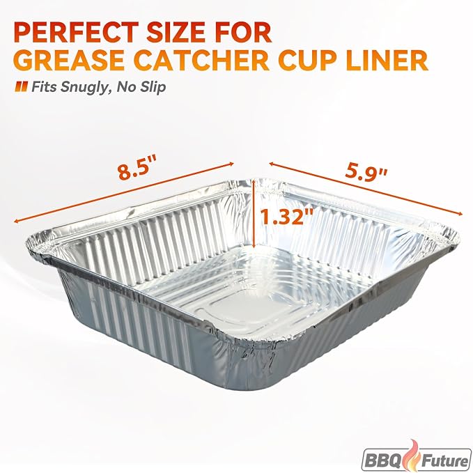 Grill Drip Pans for Charbroil Bistro Pro 25302161 25302145 25302146 Grill | Aluminum Disposable Grease Tray Liner Parts for Char Broil Patio Bistro Electric Gas Grill, 10-Pack