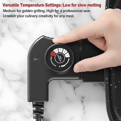 2250W Electric Grill and Hot Pot Combo, 29 x 9.5 Inch Smokeless Indoor BBQ Grill with Easy to Clean, Dual Zone Temperature Control, Includes Food Tongs, Oil Brush, Soup Spoon, Strainer Black