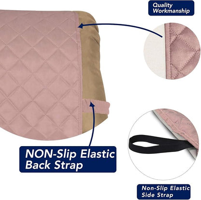 PureFit Reversible Recliner Chair Covers Couch Covers for Dogs, 19 in | Pink/Beige, Water Resistant Couch Protector, Washable Pet Couch Cover with Non Slip and Elastic Straps For Kids