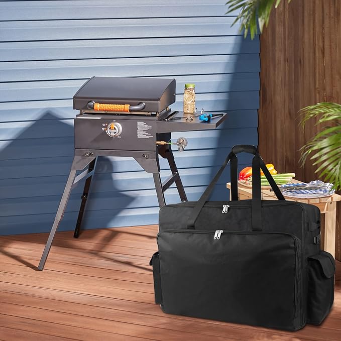 WOMACO 22 inch Griddle Carry Bag for Blackstone 17 & 22 Griddle with Hood Lid and Stand, Water-Resistant Outdoor Griddle Bag Case