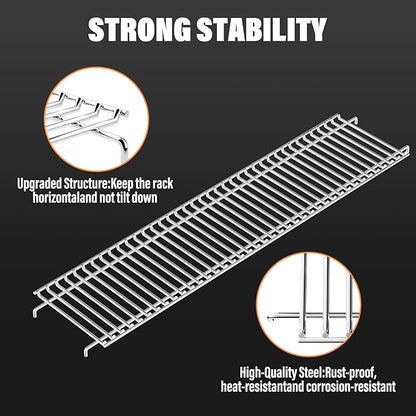 Utheer Warming Rack for Nexgrill 720-0896X & 720-0898 6 Burner Gas Grill, 32.4" x 7.2" Stainless Steel Upper Warming Rack Replacement for Nexgrill 6 Burner Grill