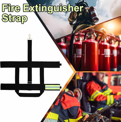 Shyyween 4 Pcs Adjustable Fire Extinguisher Carrying Strap Firefighter Gear Water Can Extinguisher Strap High-strength Nylon Webbing with Metal Buckle for Fire Safety (Green)