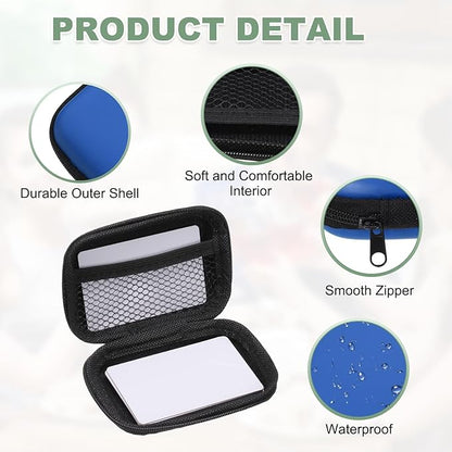2Pcs Card Game Case, Soft Cloth Playing Waterproof Card Storage Travel Game Case Compatible for Outdoor Gaming Camping, Dark Blue