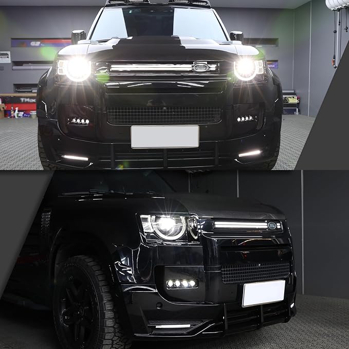 LED Grille Lights for 2020 2021 2022 2023 2024 2025 Land Rover Defender 90 110 Front Grill Trim Strips Lighting Accessories