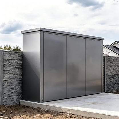 Prefab Outdoor Kitchen Pod Kits with Roof, Luxury Modular Island with Sink, Grill, Storage Cabinet, Burners, Refrigerator, Backyard Patio Cooking Station