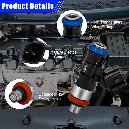 FJ988 Fuel Injectors Set of 8 | Compatible with Chevy Camaro Corvette 6.2L 7.0L, Pontiac G8 6.0L V8 | Replaces 0280158051 12576341 217-2425 Gas Injection Kit