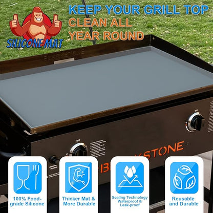 22" Silicone Mat for Blackstone Griddle Top, 100% Silicone Protective Mat Cover for Blackstone Grill