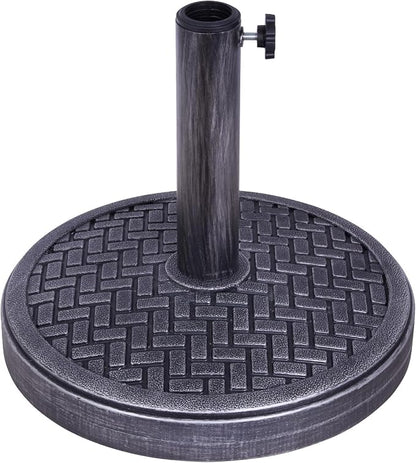 Backyard Expressions 26.5 Lb Umbrella Stand, Patio Umbrella Base, 15 in Diameter