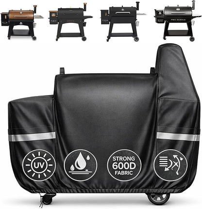 Utheer Grill Cover for Pit Boss Austin XL/Rancher XL, Z Grill 1000, 1100, 1100 Pro, 1000S, 1000SC, 1000Sq, 1000SC2, 1150 1500 Series Wood Pellet Grill, 600D Heavy Duty Waterproof, UV Protection Cover