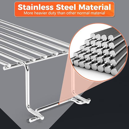 QuliMetal Stainless Steel Warming Rack for Weber Spirit 200 & Spirit II 200 Series, Compatible with E/S-210, E/S-220 (2013-2017) & GS4 Spirit II Models, Replaces Weber 67026