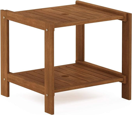 Furinno FG19840T Tioman Hardwood Mississippi Side Table, Natural