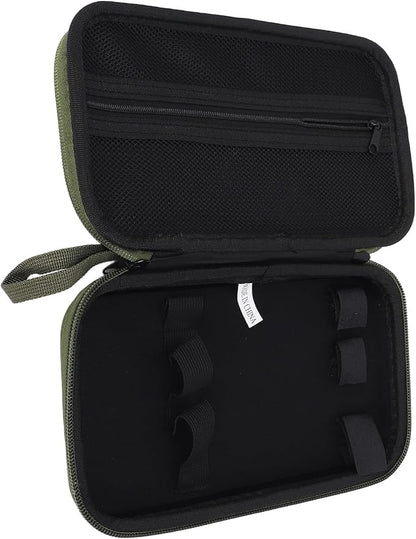 Dan&Dre EVA Shockproof Portable Camping Grill Flashlight Box/Cover with Large Capacity, Fixing Strap, Lightweight for Outdoor Activities, Camping, BBQ, Hiking (Army Green)