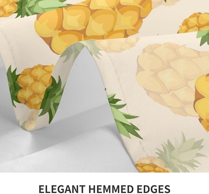 Rectangle Table Cloth,Pineapple Seamless Pattern Tablecloths Stain Resistance Water Repellent Washable Table Cover Decor for Home Kitchen Dining Party Patio Indoor and Outdoor 60"x 84"