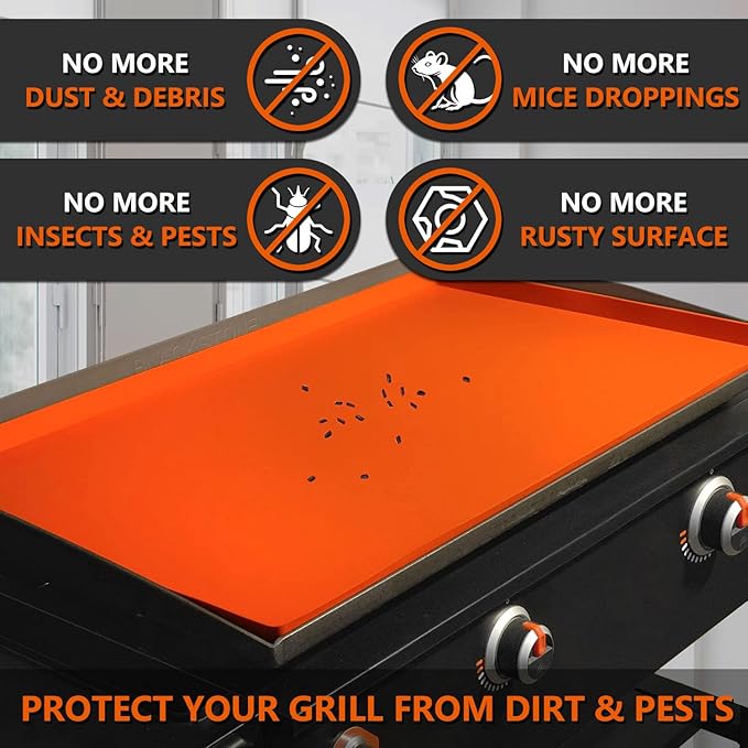 36" Silicone Griddle Mat for Blackstone 36 Inch Grill, Heavy Duty Food Grade Silicone Griddle Cover, Protect Your Grill from Dirt & Rust All Year Round