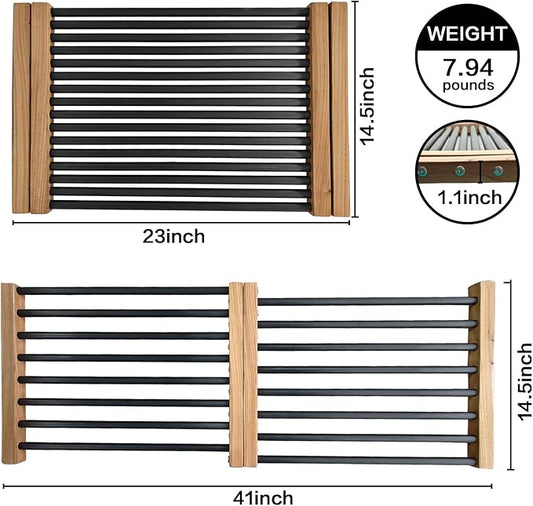 Pellet Grill Storage 1.9-3.38 FT Foldable Grill Shelf, Shelf Adjustable Compatible with Traeger Pro 22, Pro 34, Pro 575, Pro 780, Ironwood 885 Pellet Grills
