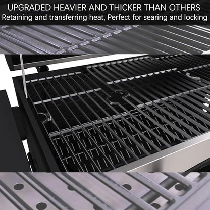 DGN576DNC-D Grill Grates Replacement Parts for Dyna Glo Grill Parts DGN486DNC-D DGN486DNC DGN486SNC DGN486SNC-D DGN576SNC-D DGA550SSP DGA550SSP-D Master Forge MFJ576DNC Cast Iron Cooking Grids 3Pcs