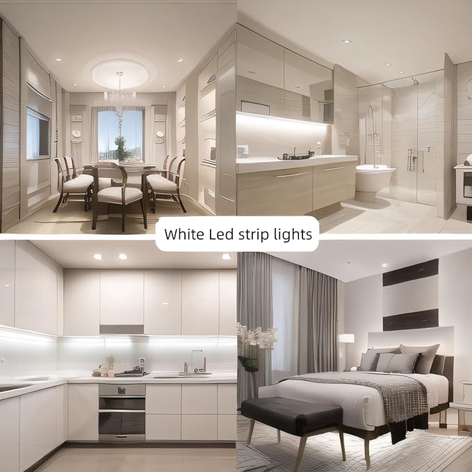 Led Strip Lights 65 ft for Living Room, 1200 Leds DIY Home Decor for House Warming Super Bright LED Tape Rope Lights for Kitchen, Vanity Mirror, Flexible LED Light Strips for christmas decor
