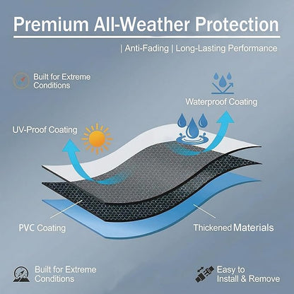 48 Inch Grill Cover for Weber Spirit 200 and Spirit II 200 Series, BBQ Gas Grill Cover for Outdoor Grill Heavy Duty Waterproof Fade Resistant for Weber Spirit II E210 Gas Grill