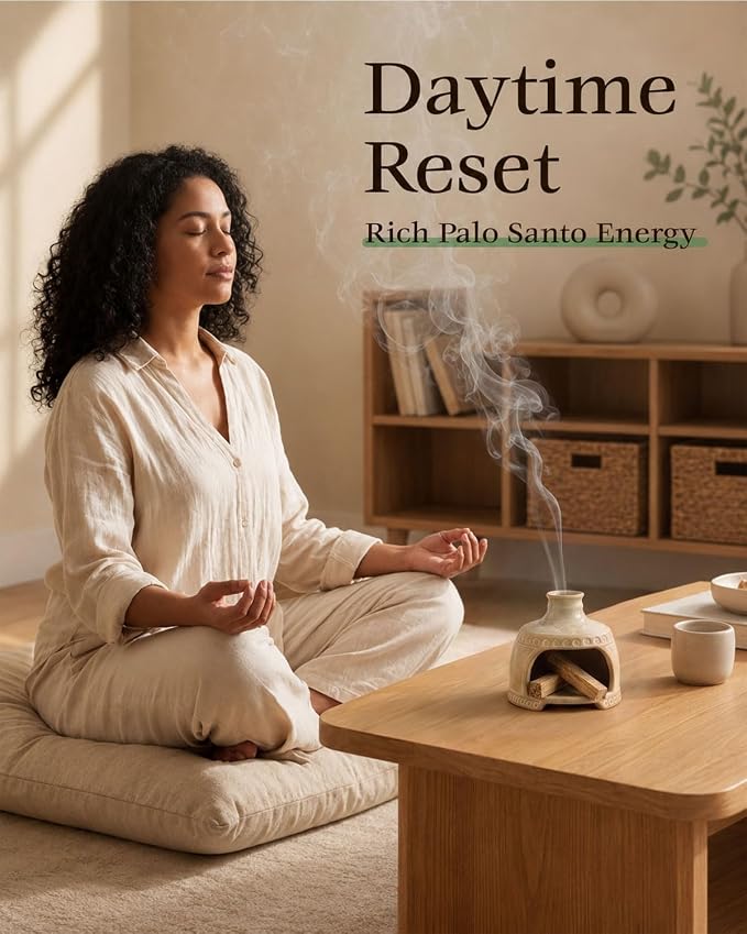 Palo Santo Holder Chimney with Tweezers & Wire Mesh for Sage Burning | Heat-Resistant Ceramic Palo Santo Burner Kit Include Wire Mesh and Tweezers For Mindful Rituals & Relaxation