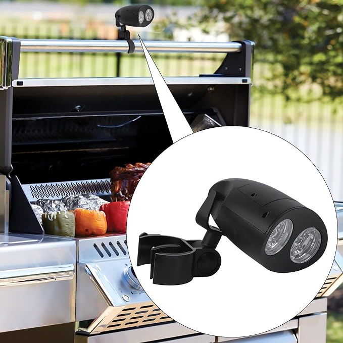 Bbq Grill Light With 10 Super Bright Leds, Heat-Resistant Abs Base, 360° Flexible Adjustment For Outdoor Cooking, Camping, And Night Reading