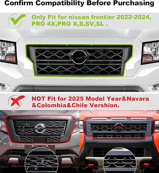 White Grill Lights and Smoked Fender Lights Bundles for Frontier 2022-2024