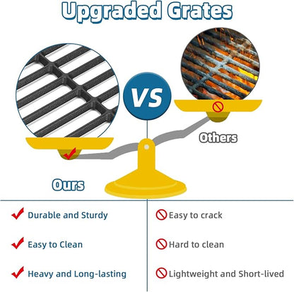 Cooking Grates for Charbroil Performance Grill - 463365021 463365522 463352521 463350521, Grill Grates for 463366022 463350722 463352021,Cast Iron, 17", 3 Packs