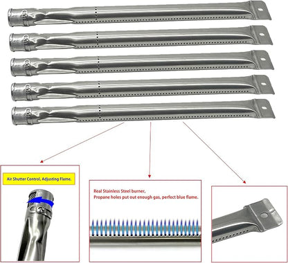 Parts Kit DG113 Burners, Heat Plates Replacement for Kenmore P01708034E, P02008010A, P02008029A, 5 Pack