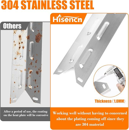 Hisencn SUS304 Stainless Steel Grill Replacement Parts for Kenmore 146.34611410 146.23679310 146.10016510 146.34461410 146.16198211 146.23673310 146.16142210 146.46366610 146.1001751 146.4636561 | Stainless Steel Burner and Heat Plates for Kenmore Gas ...