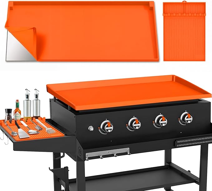 TAOMAND 36" Blackstone Silicone Griddle Cover and 16" Blackstone Griddle Accessories | Comprehensive Protection | Thick & Durable | Reusable & Premium Food-Grade Silicone Grill Mat | from Dirt & Rust