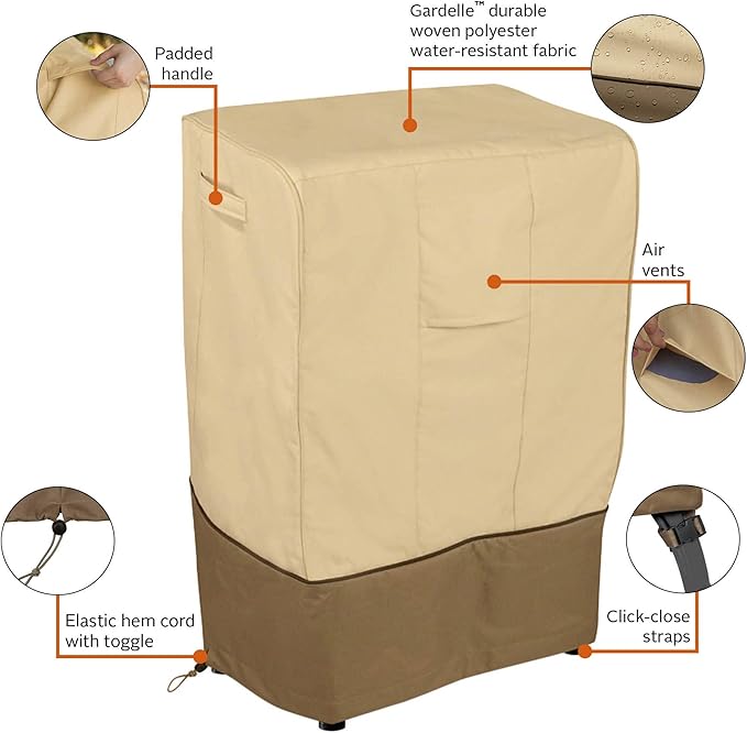 Classic Accessories Veranda Water-Resistant 17 Inch Square Smoker Grill Cover