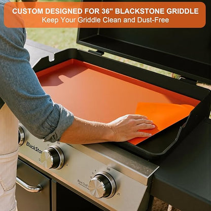 Griddle Cover Mat for Blackstone 36 Inch Griddle, 36" Silicone Griddle Cover for Blackstone Griddle Accessories, Food Grade Silicone Grill Mat Protect from Rust, Insects, Debris, Leaves