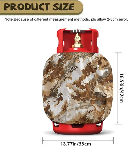 Golden Marble Propane Tank Cover 20lb Heavy Duty Propane Cylinder Cover Weather Resistance Outdoor Grill Accessories for Winter