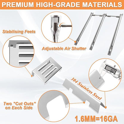 Spirit 2 Grill Parts for Weber GS4 Spirit II 300 SER Replacement for Weber Grill Accessories 3400302 7636 67046 Flavorizer Bars, 67060 Heat Deflector, 7638 7856 7860 Grates, 67025 69787 Burner Tubes