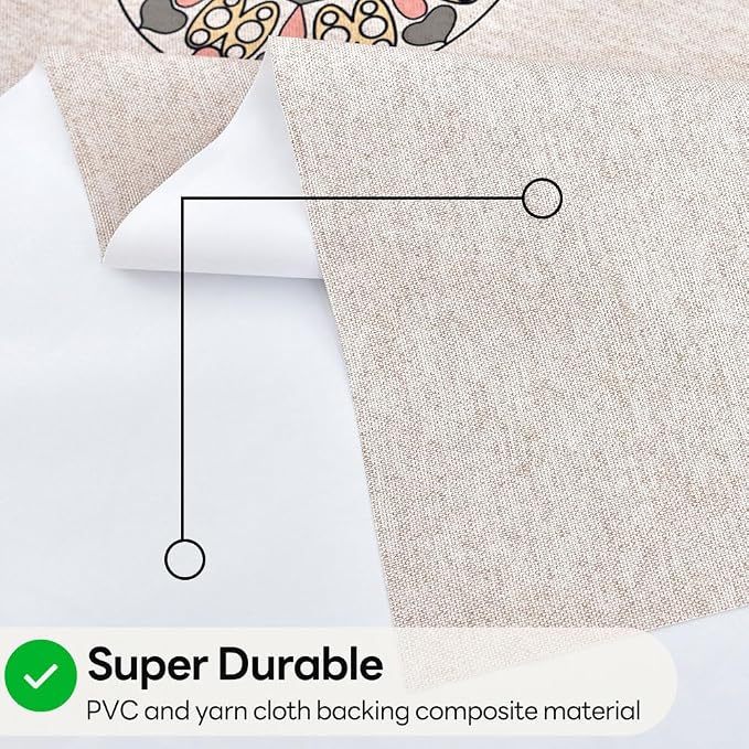 Wipeable Waterproof Tablecloth Vinyl Tablecloths for Rectangle Tables Heavy Duty PVC Tablecloth for Kitchen Dining Table ((Flowers-2, 54'' x 108'')