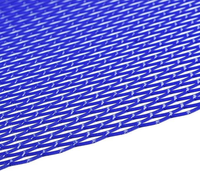 AggAuto Universal 40"x13" Car Grill Mesh 6x12mm Rhombic Hole Blue | Aluminum Alloy Automotive Grille Insert Bumper, One of the Most Multifunctional Shape Grids 100x33cm